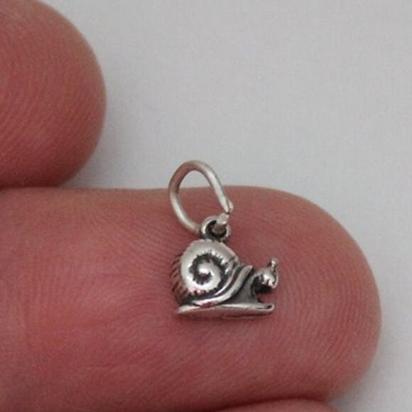 Sterling Silver Snail Charm - Picture 1 of 4